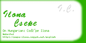 ilona csepe business card